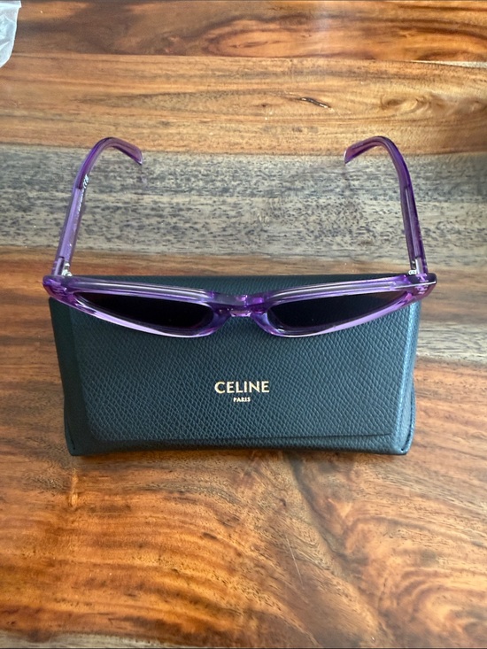 Celine Accessories - Celine Translucent Purple Slim Cat-Eye Sunglasses